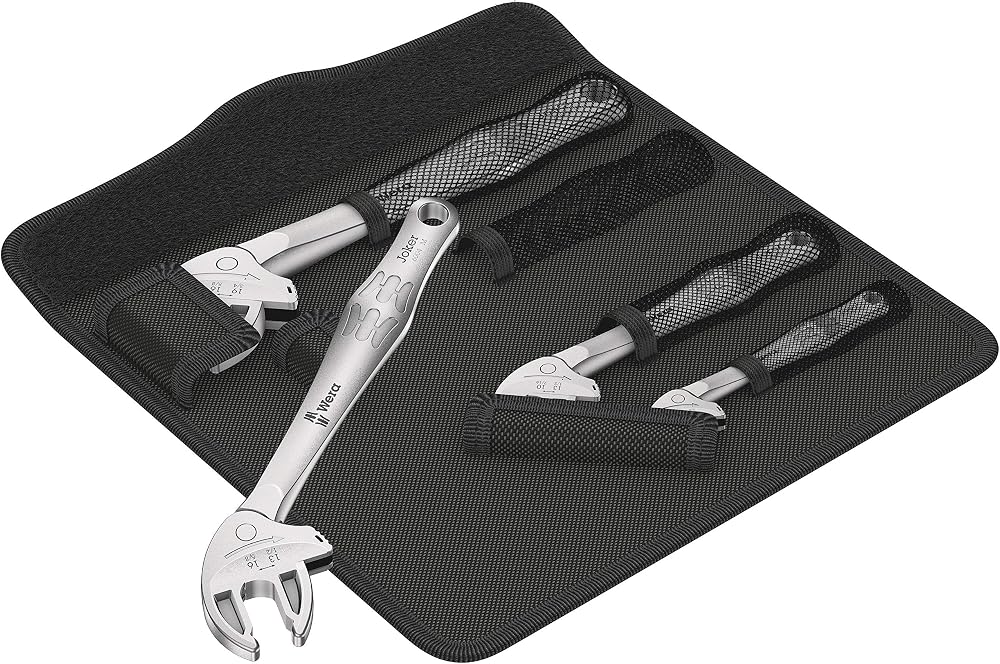 Wera 05020110001 6004 Joker 4 Set Self-Setting Spanners Folding Pouch