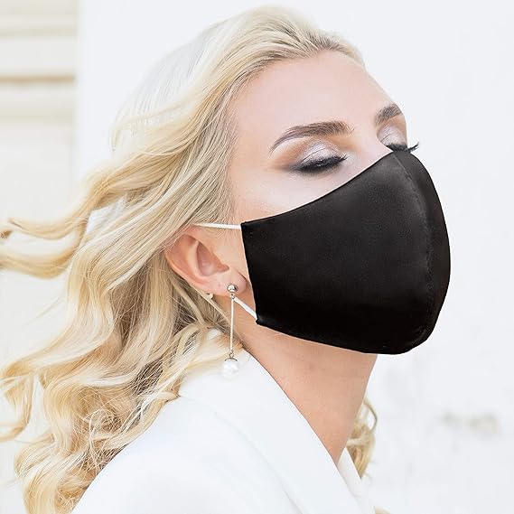 IDentity LNGR Washable Silk Satin Face Masks UK, Reusable Face Mask