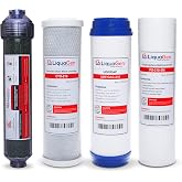 LiquaGen - 5 Stage Reverse Osmosis Deionization (RODI) Yearly Replacement Filter Kit- Stage 1, 2, 3 &amp; 5 | Water Purifier Filter Set for Aquarium Reef, Fish tank's, Gardening &amp; More | 0 TDS/PPM Water
