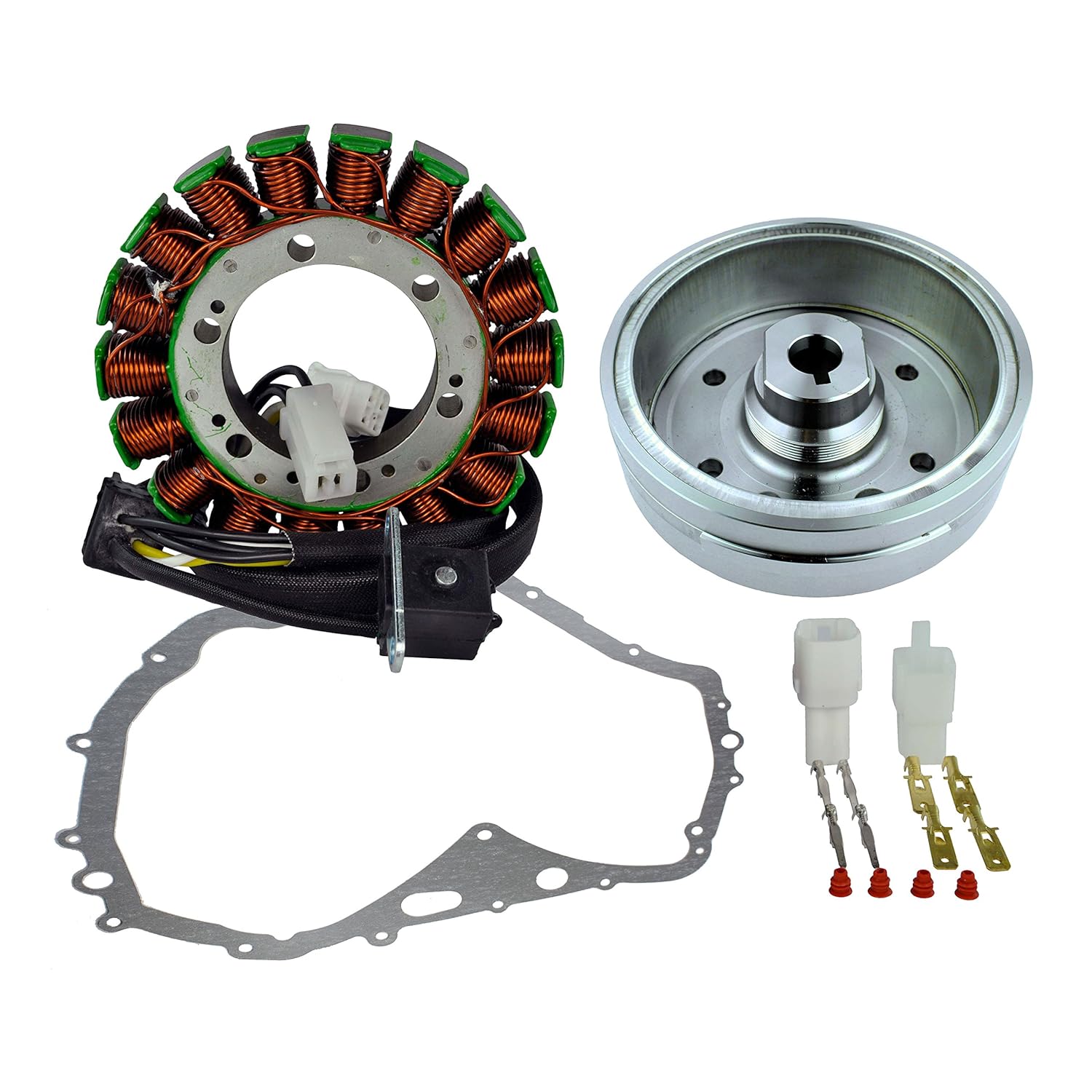 Amazon.com: Kit Improved Flywheel + Stator + Crankcase Cover Gasket For  Suzuki LTF 400 Eiger Manual Arctic Cat 400 Manual 2002 2003 2004 2005 2006  2007 ...