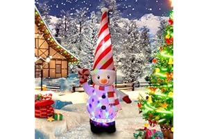 HZGDEJTG 7ft Christmas Inflatable Outdoor Decorations, Gnome Old Man Inflatable Yard Decoration with LED Lights for Indoor Outdoor Patio Garden Christmas Decoration