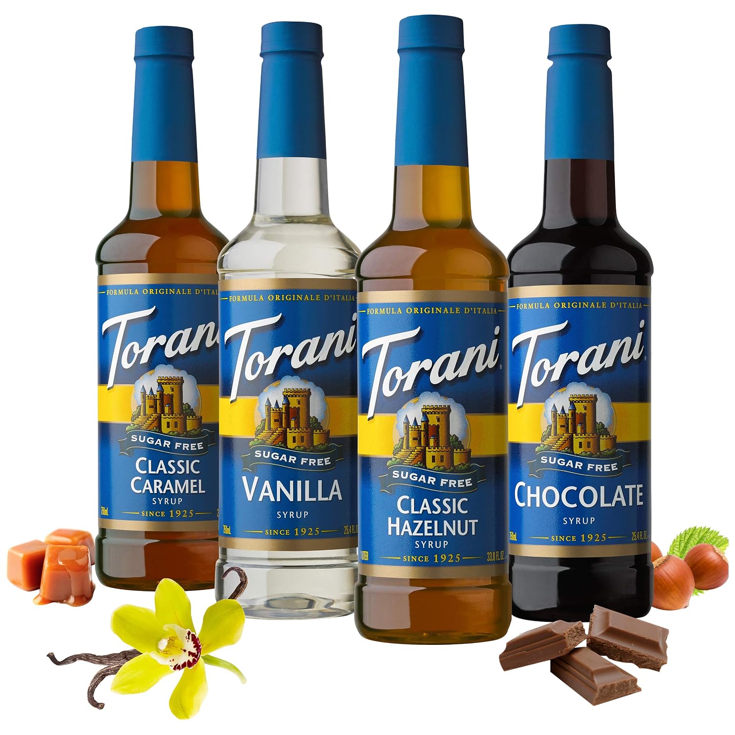 Amazon Com Torani Sugar Free Syrup Variety Pack 25 4 Ounces Pack Of 4 Grocery Gourmet Food