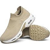 DOUSSPRT Womens Walking Shoes Sock Casual Ladies Fashion Sneakers Comfortable Slip On Air Cushion Platform