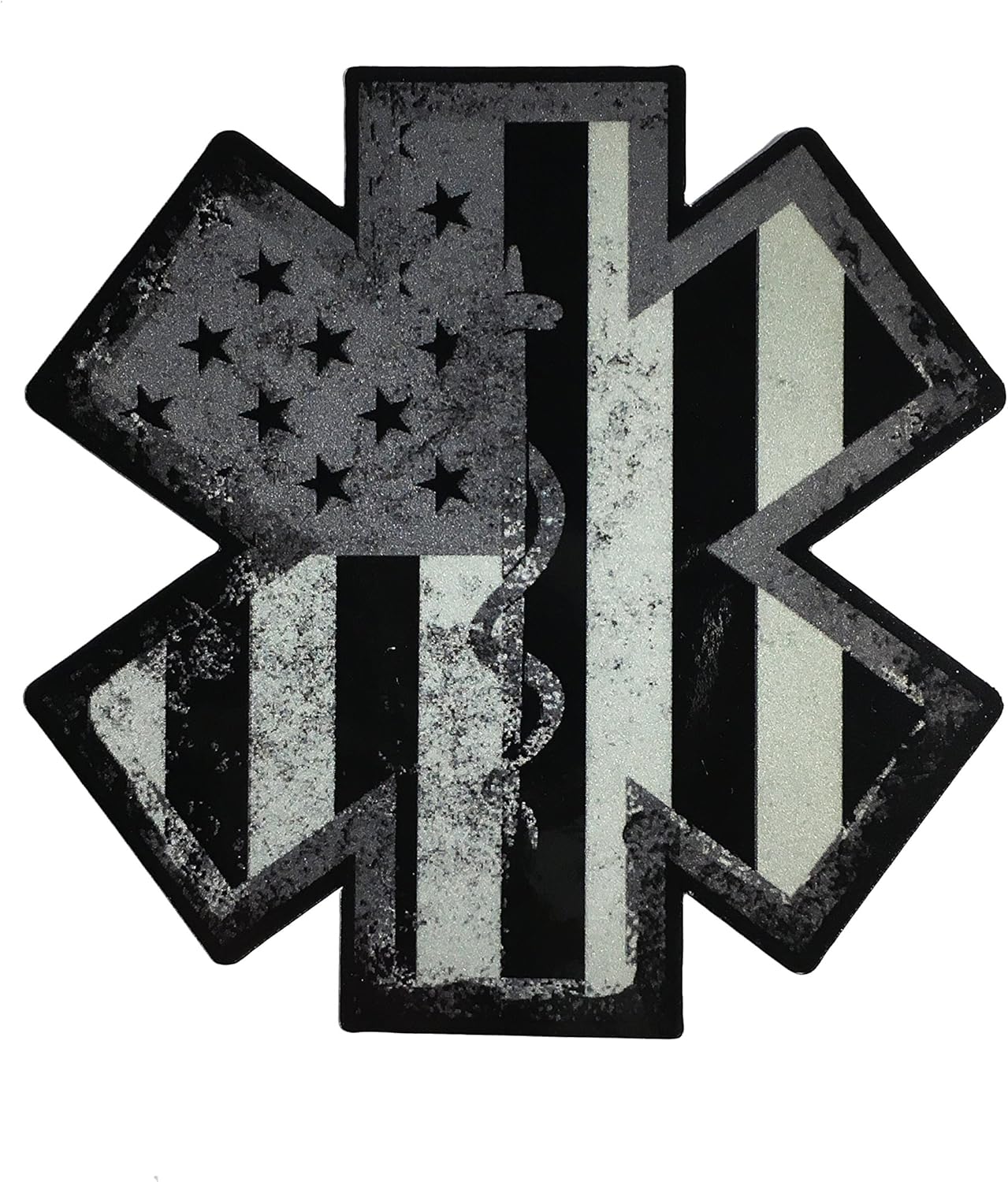EMT EMS Star of Life Eagle American Flag DOMED decal 2/"  #EM51