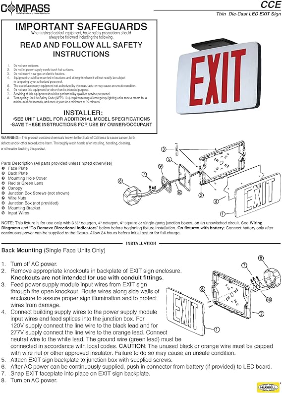 Compass Ccesre Cce Red Letters Single Face Nicad Battery