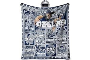 KETBLNB Gifts for Men, Mothers Day, Travel Blanket, Throw Blanket for Couch 60"x50", Gear for Man, Cooling Blankets for Hot Sleepers, Football Merchandise