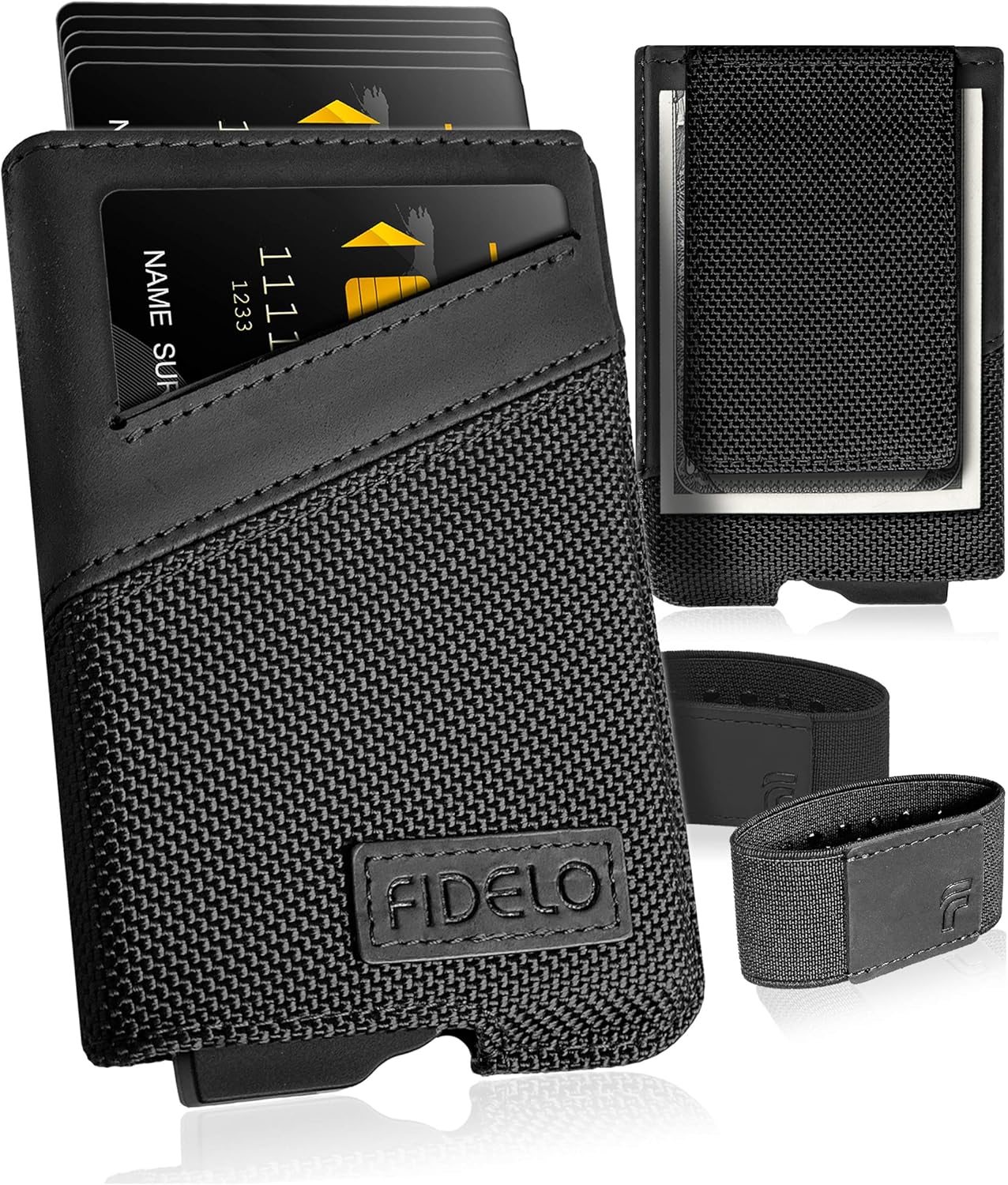 FIDELO Minimalist Wallet for Men - Slim 