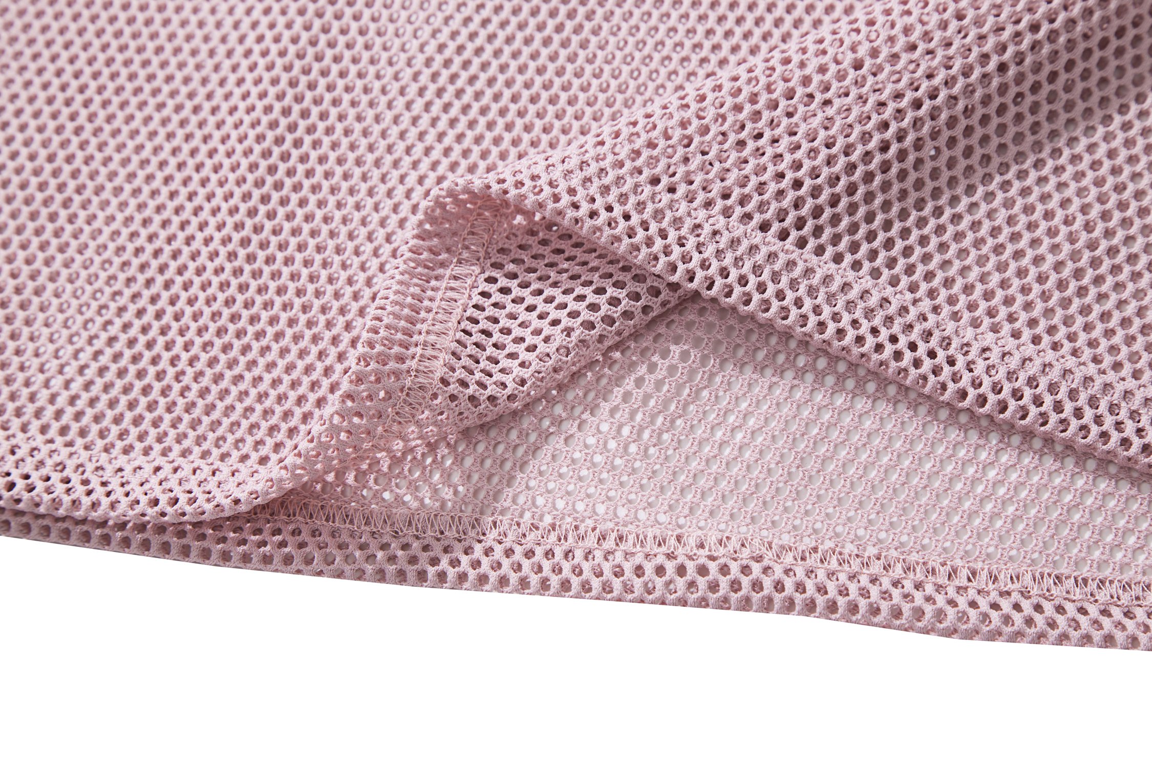 SPECIALMAGIC Fashion Short Sleeve See Through Sheer Mesh T Shirt Top Pink S