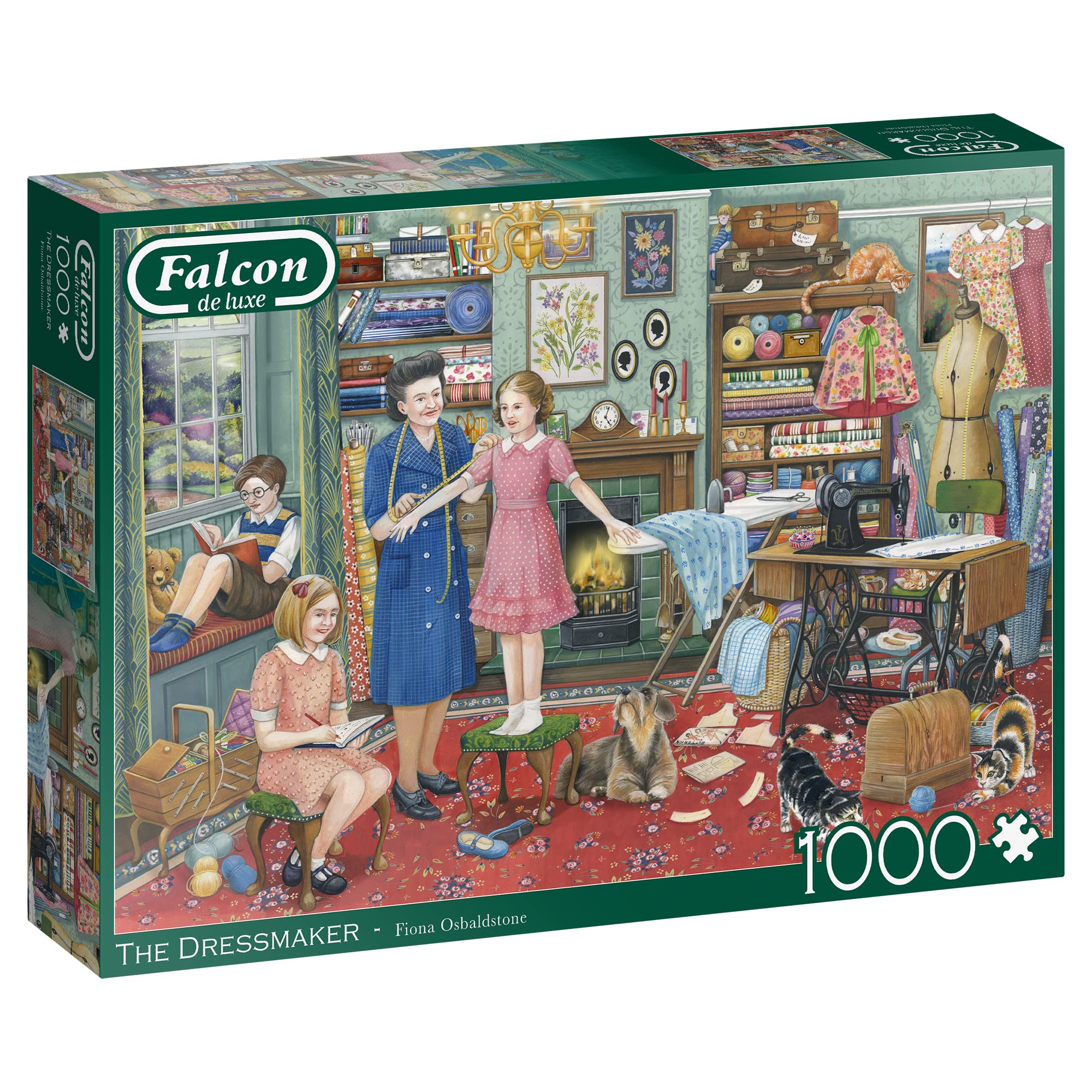 Jumbo, Falcon De Luxe, The Dressmaker, Jigsaw Puzzles for Adults, 1000 piece, Multicoloured, 68x49cm (11378)
