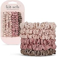 Kitsch Satin Scrunchies for Women - No Crease Hair Ties for Girls | Scrunchies For All Hair Types and Textures, Perfect for D