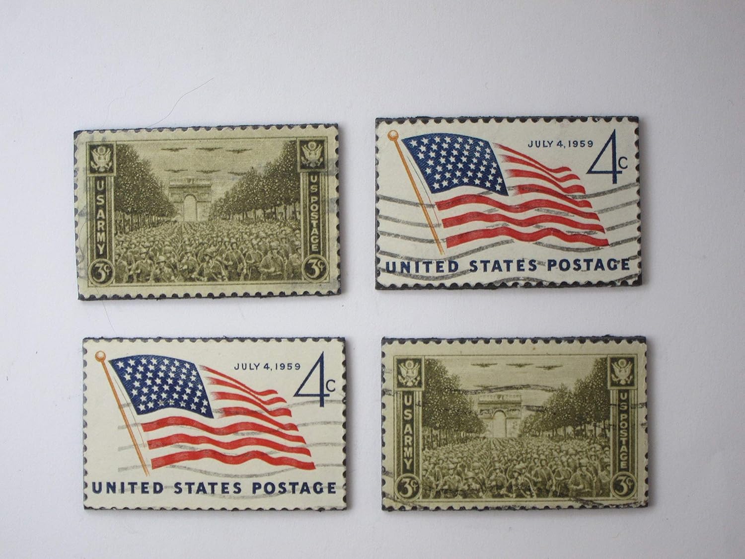 Which Is The Best Army Recycled Postage Stamps Refrigerator Magnets