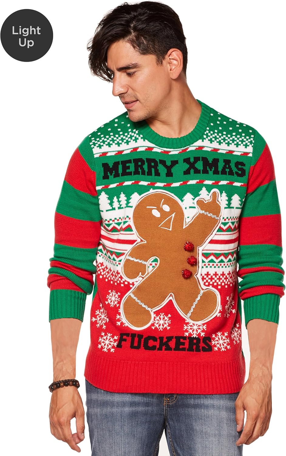 crude christmas sweater