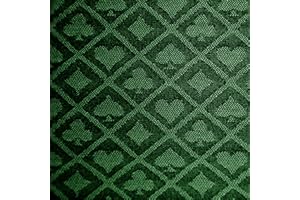 BANGZE STORE 108 x 60 Inches Two-Tone Poker Table Suited Speed Cloth with Dark Color Background, Dustproof and Waterproof Tablecloth for Poker Tables (Two-Tone Green)