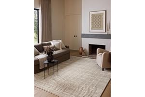 Loloi Amber Lewis Monty Collection MOT-03 Ivory/Beige 6'-7" x 9'-3", .50" Pile Height, Area Rug