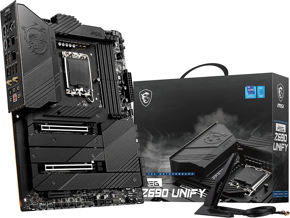 MSI MEG Z690 UNIFY ATX Motherboard LGA 1700 12th Gen Intel DDR5 Wi-Fi 6E