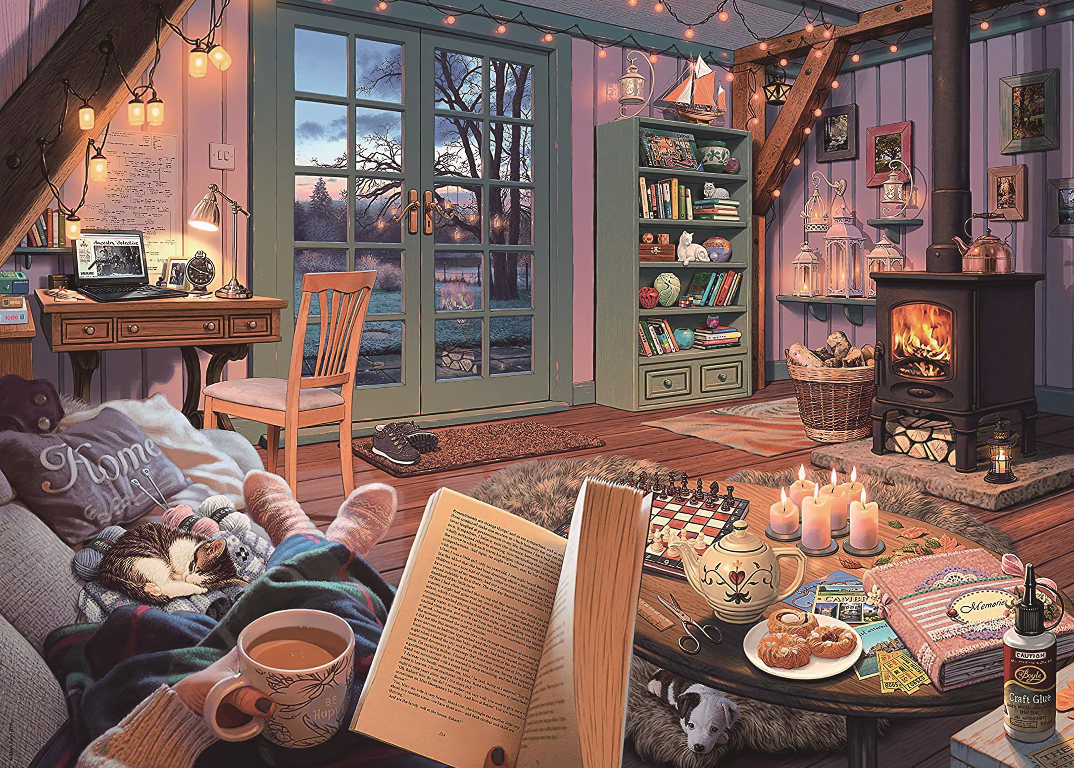 Jigsaw Puzzles for Adults 1000 Piece Warm Home 27.56 x 19.69 Inch Puzzles for Adults Educational Challenge 1000 Pieces Puzzles for Adult
