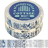 Needles Quilt Studio - 2.5" Precut 40 Fabric Strip Bundle (Scandinavian Cottage) | Cotton Strips Bundles for Quilting - Jelly