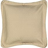 Historic Charleston King Charles Modern Farmhouse Floral Matelasse Decorative Pillowcase, 100% Cotton Breathable Bedding, Euro Sham (26" x 26"), Birch