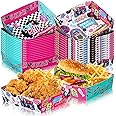 48 Pack Multicolor Paper Food Trays 5 Lb Food Boats Large Nacho Boats Disposable Easter Party