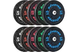 ZOOMSTER Bumper Plate Olympic Weight Plate High Bounce Bumper Weight Plate with Steel Insert Strength Training Weight Lifting Plate
