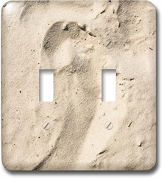 3drose Lsp 2 Dry Beige Color Beach Sand With An Impress Of A Bare Foot Toggle Switch Amazon Com