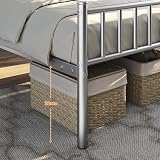 Yaheetech 3ft Single Metal Bed Frame with Headboard Footboard Silver view 6