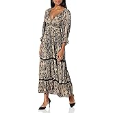 Angie Womens Angie Women's Long Sleeve Maxi Dress with Cutout