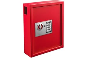 Adiroffice Key Holder Wall Mount - 40-keys Lock Box with Code, Key Cabinet Wall Mount, Valet Parking Key Box, Car Dealer Key Cabinet - Space Saving Locking Key Box Wall Mount with Digital Lock