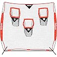 GoSports Football Throwing Net - 8 x 8 ft or 6 x 6 ft Nets - Choose Black or Red