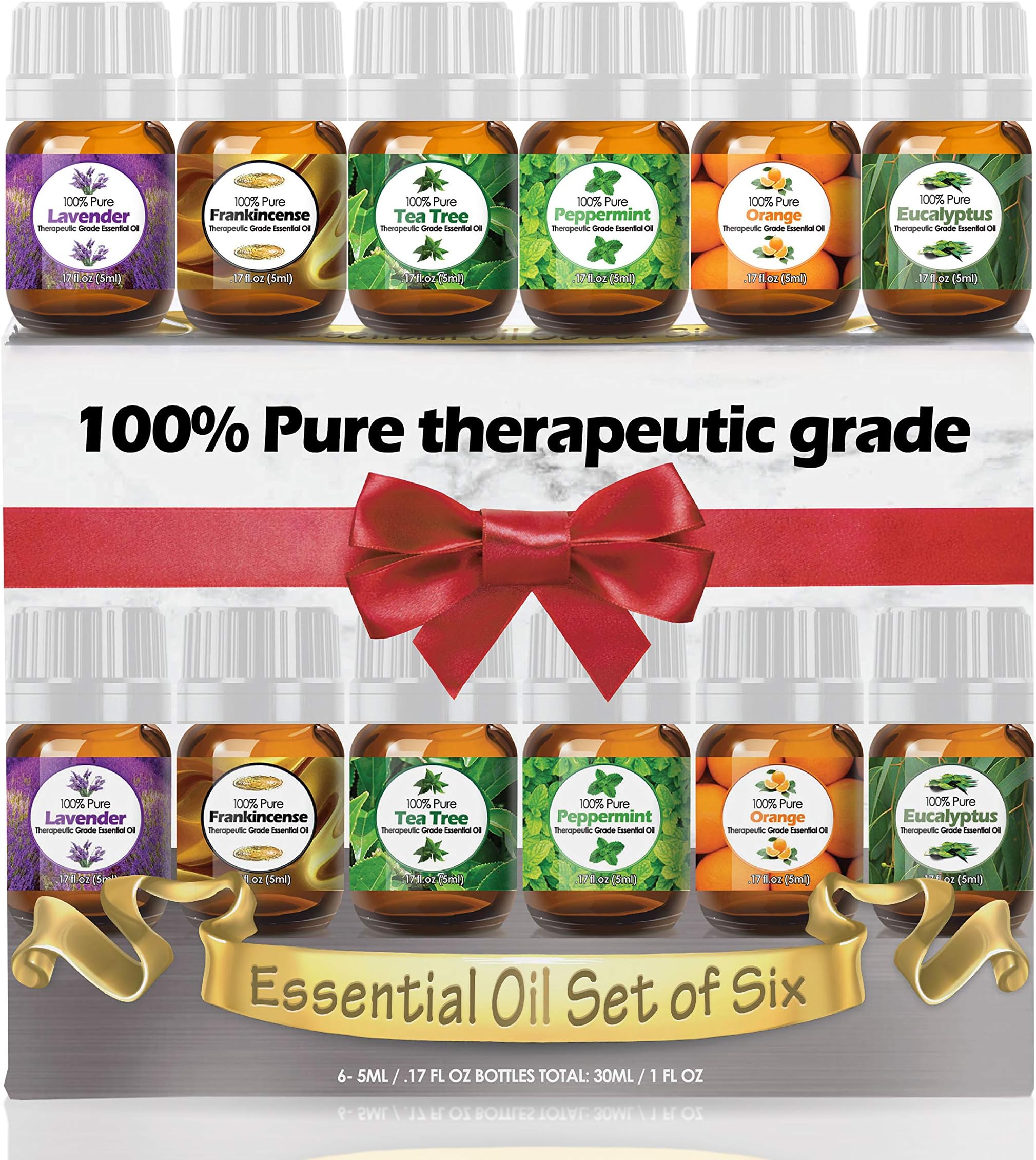 Essential Oils Set for Diffuser & Reed Diffusers (100% Pure Essential Oil) - 6 5ml Bottles
