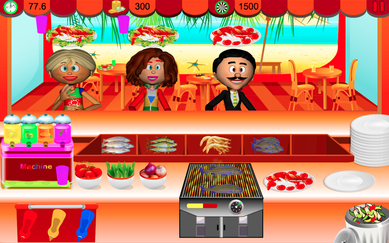 Seafood Restaurant Blitz Cooking game