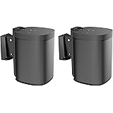ynVISION.DESIGN Adjustable Wall Mount Bracket Compatible with Sonos One, One SL, and Play:1 Speaker | 2 Pack | (Black)