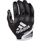 Adidas Adizero 12 Youth Receiver Football Gloves, Black White, Medium, Premium Football Gear and Equipment