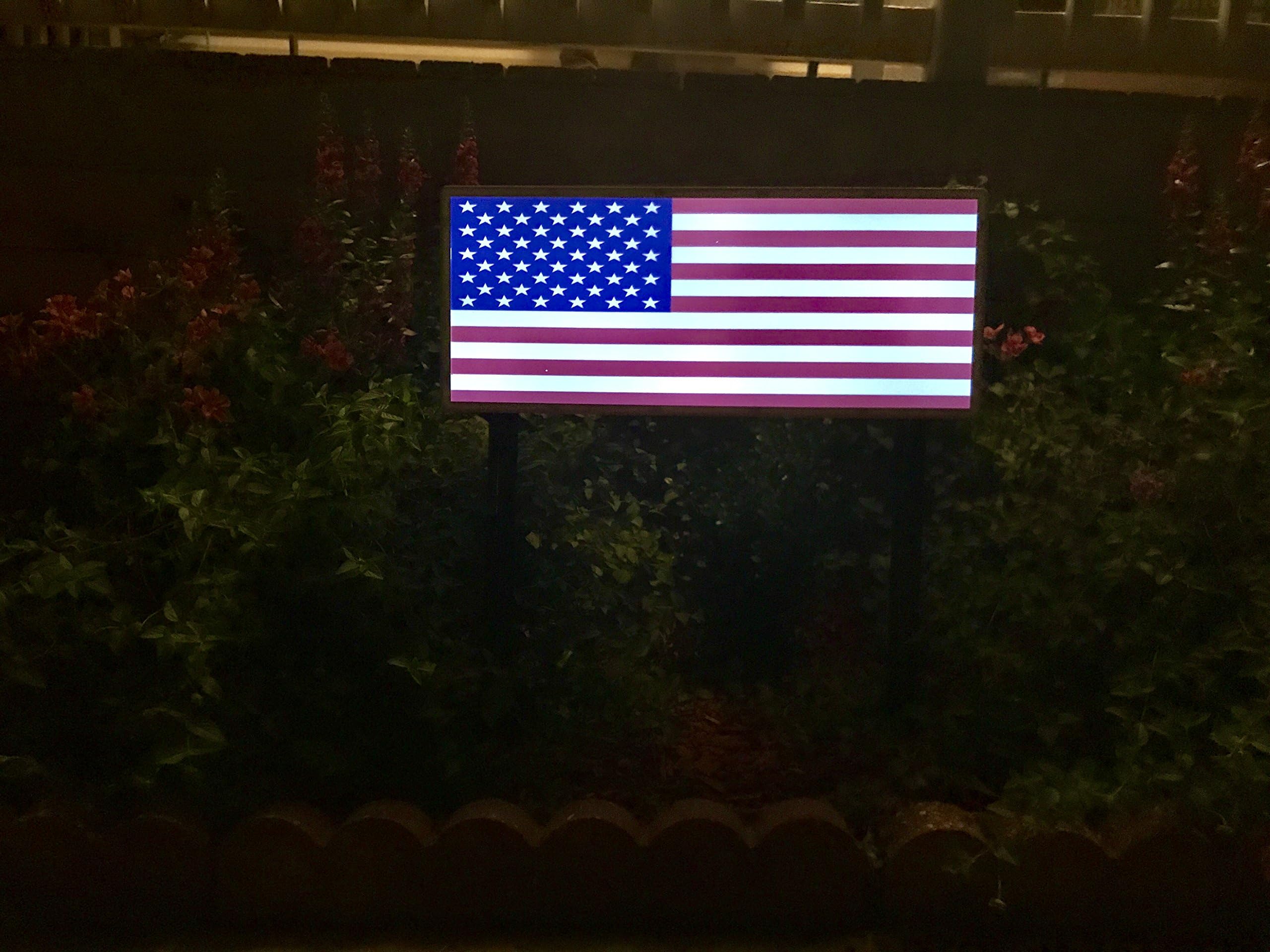 Solar American Flag - Solar Lighted American Flag Powered By The Sun - United States Flag