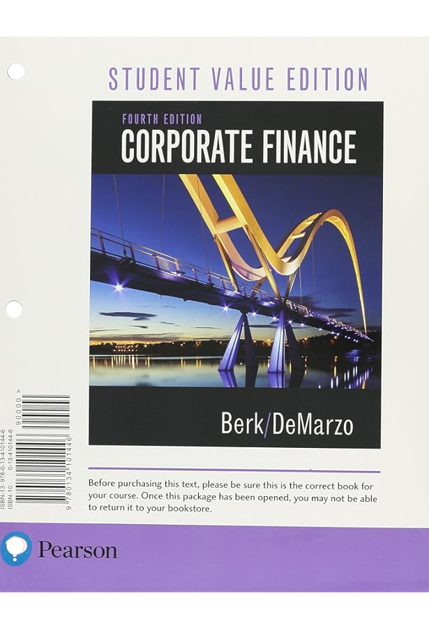 Corporate Finance, 6th edition: Jonathan Berk: 9780137845026