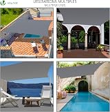 VOUNOT Sun Shade Sail Rectangle 3x2.5 m with Fixing Kit Grey HDPE 90% UV Block view 2