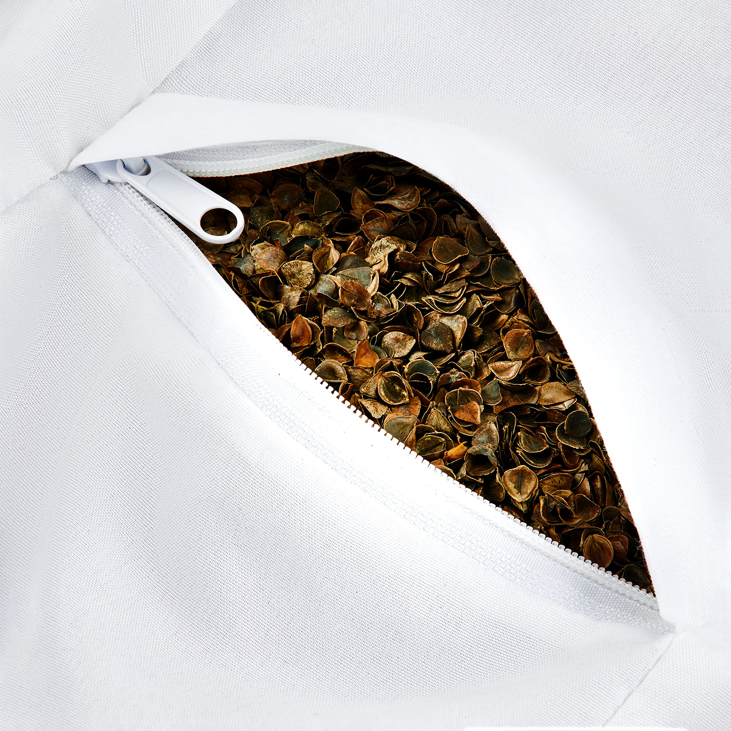 Retrospec Sedona Zafu Meditation Cushion Filled w/Buckwheat Hulls - Yoga Pillow for Meditation Practices - Machine Washable 100% Cotton Cover & Durable Carry Handle; Round, Basil - Image 5