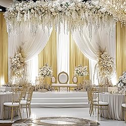 Outpain Thick 40 ft x 10 ft Gold Sequin Backdrop