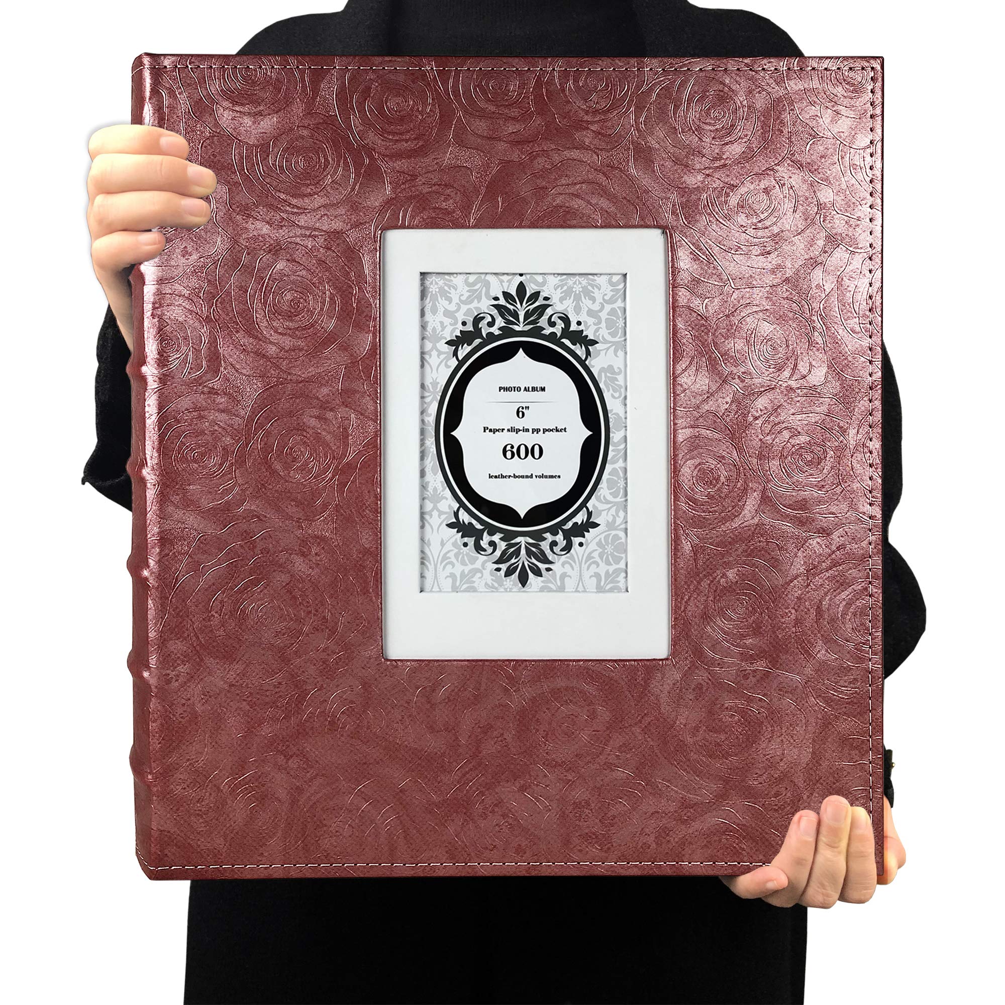 Recutms Photo Album 4x6 600 Photos Black Pages Large Capacity