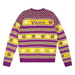 FOCO Standard NFL Big Logo Ugly Sweater, Team Color