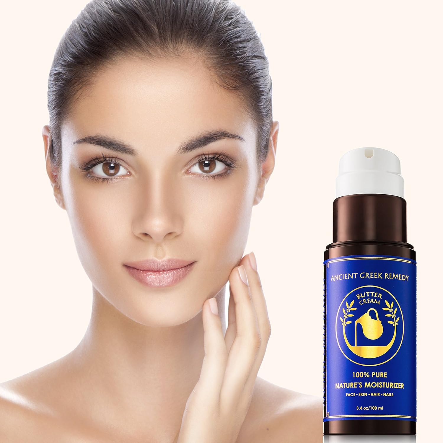 Organic Facial and Body butter Cream. Made of Almond, Olive, Castor, Vitamin E, Lavender oil. Anti Aging lotion for Face, Skin, Hair, Dry Hands, Cuticle. Day and Night Moisturizer for Men and Women : Beauty