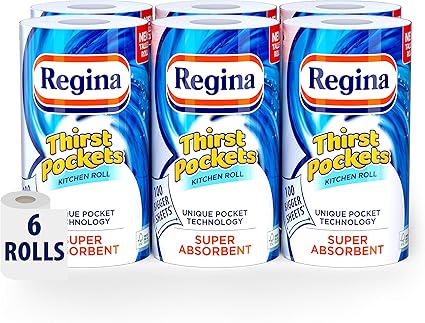 Regina Thirst Pockets Kitchen Towels Large Pack Of 6 Amazon Co