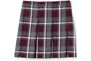 Lands' End School Uniform Girls Plaid Box Pleat Skirt Top of The Knee