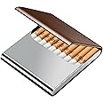 Giftop Ultrathin Design Pocket Carrying Cigarette Box Case for Hold 10 Regular Size (Brown)
