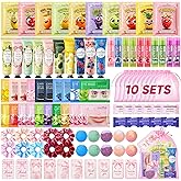 100 PCS Spa Party Supplies for Girls , Spa Party Favors Include Face Masks Skincare, Hand Cream, Lip Balm, Under Eye Patches, Lip Mask and Foot Bath Bombs, Spa Birthday Sleepover Party Supplies