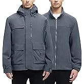 YGREYG Men's 3 in 1 Waterproof Winter Jackets Ski Warm Snow Rain Coat Puffer Liner Hood Windbreaker