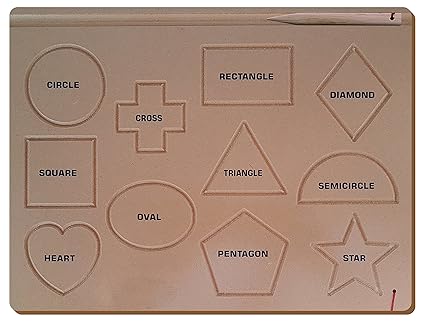 The Kiddy Depot - Shape Tracing Board (11 Shapes) - Educational Puzzle