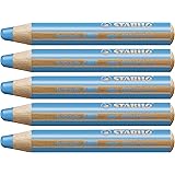 STABILO Woody 3 En 1 – Taille-Crayon Sécurité Enfant – Lot De 12 – Adapté Aux Mines XXL De 10 Mm