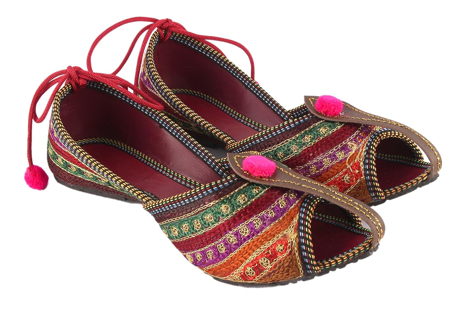 shree women's pvc rajasthani jaipuri ethnic belly shoes