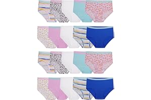 Fruit of the Loom Girls' Cotton Brief Underwear Multipacks